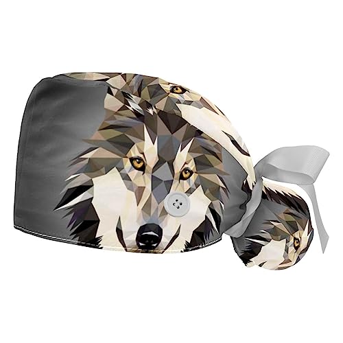 Berrets bouffants de travail VERED : lot de 2 cappellini réglables avec bandeau frontal