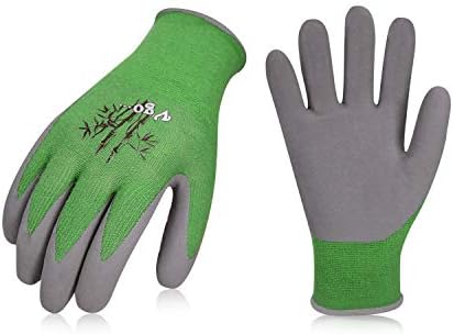 Vgo... 2-Pairs Bamboo Working Gloves for Gardening, Fishing, Restoration Work (Size L, Green, RB6026)