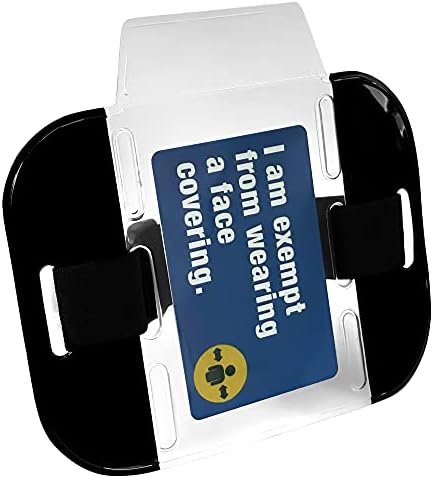 Aocar Arm Badge Holder, Armband ID Card Holders with Adjustable Elastic Band (Black)