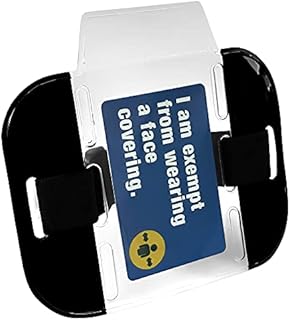 Aocar Arm Badge Holder, Armband ID Card Holders with Adjustable Elastic Band (Black)