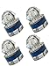 LED 4PACK Deep Drop Underwater Diamond Shape Fishing Flashing Light Bait Lure Squid, 350hrs Lifespan, 1000M Deep (Blue)