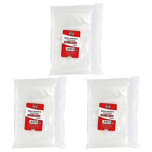 Fixo Pack 50063300－Pack de 100 bolsas autocierre, 120 x 180 mm (Paquete de 3)