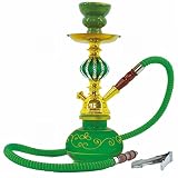 Luxury Moderno Vetro Narghilè 1 Tubo Shisha Combo Set Portatile Narghilè Tazza Set Facile Da Smontare E Pulire Con Super Durata F