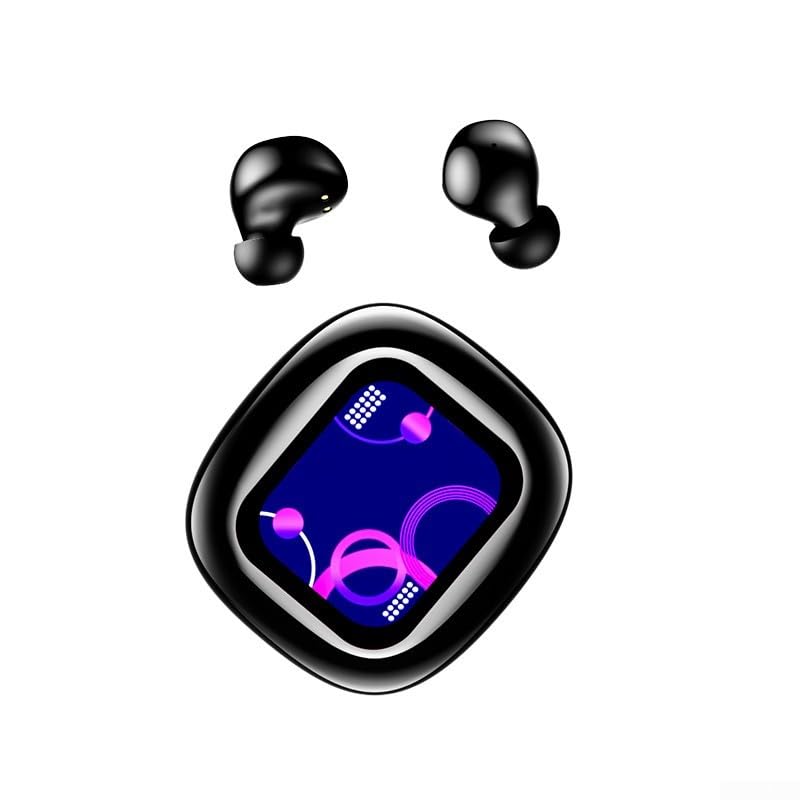 Experiencia de sonido envolvente con auriculares inalámbricos ANC, pantalla inteligente (negro sin tarjeta)