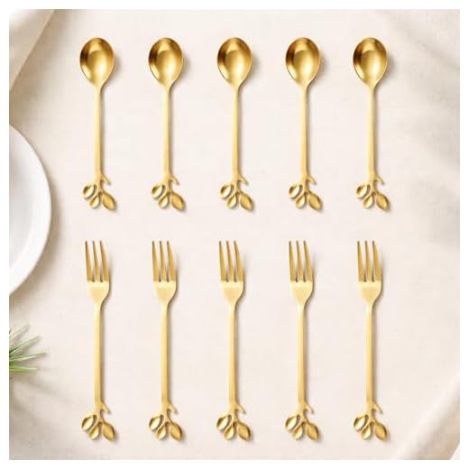 Kit 10 Talheres Dourado/Prateado Inox