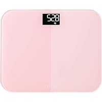 Elecom HCS-S03PN Weight Scale, 3.5 oz (100 g) Unit, Slim, Just Ride On, Glass Top Plate, Battery Operated, Pink