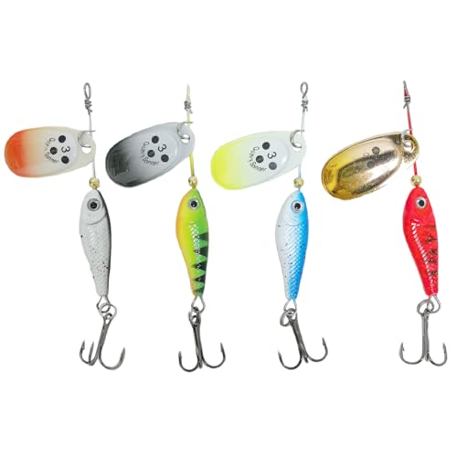 4 Pack Fishing Lures Spinners Minnow Bass Sea Trout Salmon Pike Sprat Spoon Jig Realistic Lifelike Sandeel Bright Trebble Hook Rig Action Swimbait Saltwater Freshwater Sea Trout Pollock Mackerel 3D