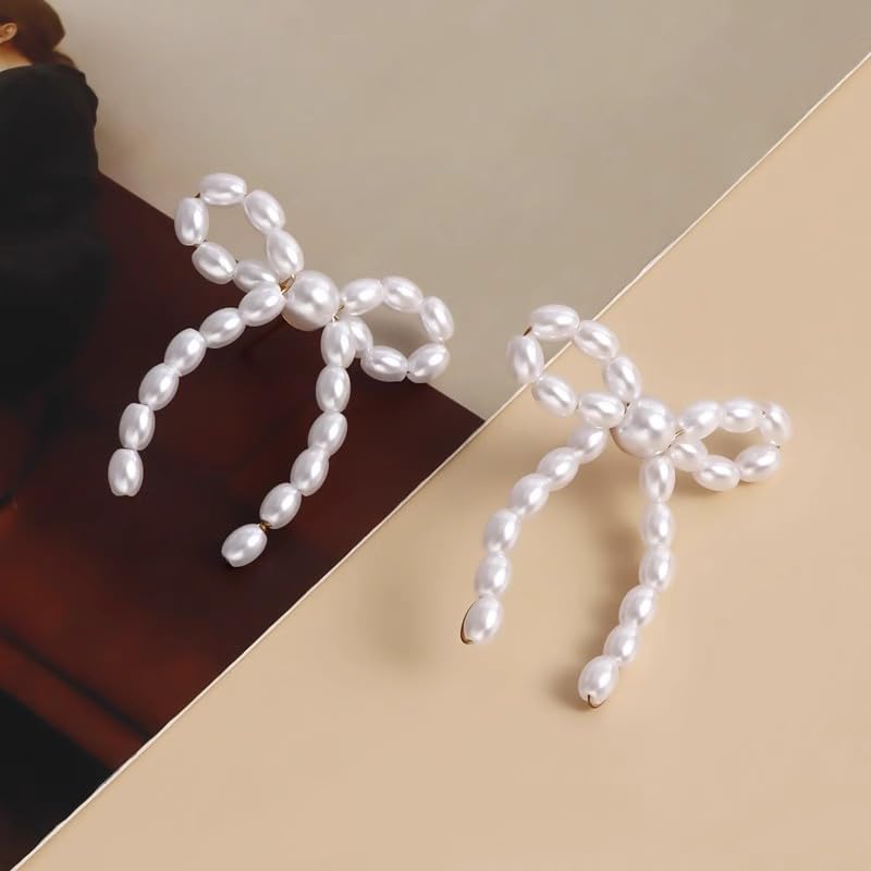 Gold Bow Earrings Set Golden Silver Ribbon Stud Earrings for Women Gift3