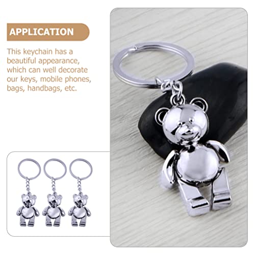 Lifkome 3Pcs Bear Keychain Gift Women Men Funny Animal Keyring Cute Metal Bear Keychain Limbs Removable Bear Keyring Creative Handmade Bear Key Chain Metal Car Key Chain #TOP1