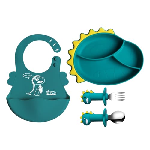 Juego De Platos Para Niños Pequeños, Utensilios De Cocina Para Niños Pequeños,Juego De Platos De Alimentos Y Utensilios Divididos - Vajilla De Alimentación Para -, Juego De Baberos Juego De Platos Para Niños Pequeños, Utensilios De Cocina Para Niños Pequeños,Juego De Platos De Alimentos Y Utensilios Divididos - Vajilla De Alimentación Para -, Juego De Baberos