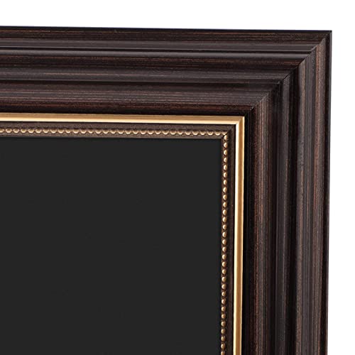Auear, 11X14 Frame For Two 5.5X8.5 Business Licenses With Black Over Gold Mat, Or Fit For 11X14 Document Frame Without Mat, Wall Mounting, Tempered Glass (Brown/Ornate Gold) #TOP4