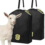 VCZONE 2 Packs Goat Hay Feeder Bag, Hay Feeder Bag with 1680D Oxford Cloth Fabric, Hanging Feeder Ba