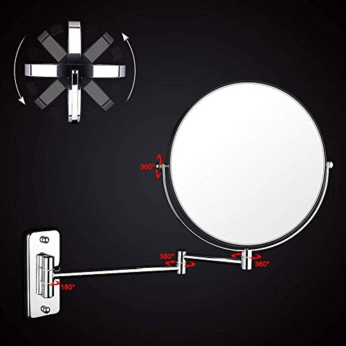 Miroir de maquillage mural pliant pour illuminer votre routine de rasage - 4