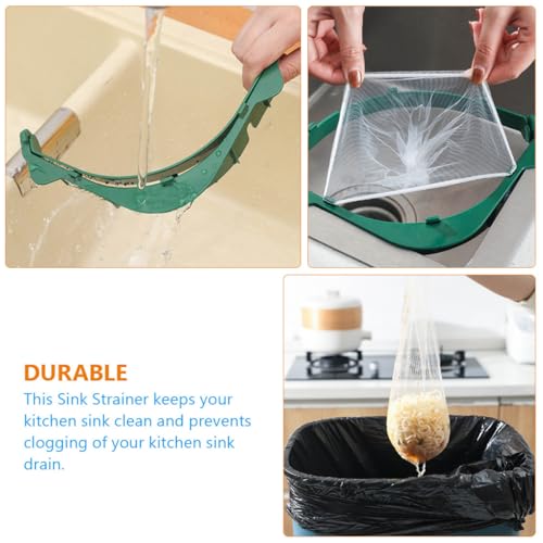 Colador para fregadero de cocina SECFOU con soporte plegable verde miniatura 7