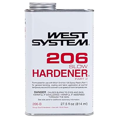 West System 105-B Epoxy Resin Bundle with 206-B Slow Epoxy Hardener and 300 Mini Pumps Epoxy Metering Pump Set, Pale Yellow