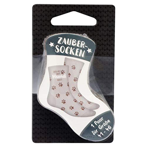 GRUSS & CO Zaubersocken 'Hund' | Herrensocken, Größe 41-46, 80% Baumwolle, 15% Nylon, 5% Elasthan, Mehrfarbig | 46808