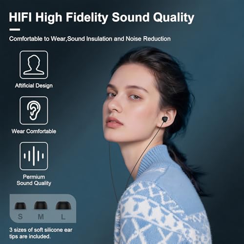 Image of USB C Earbuds Wired Ear Buds for Samsung Glaxy S26 Ultra S25 FE S25 Ultra A36 A56 A17 A16 S24,Type C in-Ear Headphones Earphone Headset with Microphone for iPhone 17 Pro Max Air 16 15