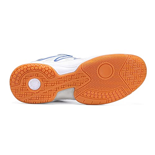 Feekwys Pickleball Shoes For Men Tennis Shoes Badminton Indoor Outdoor Court Training Shoes Racketball Squash Volleyball Sneaker Shoes Size 12.5(Blue-48) #TOP5