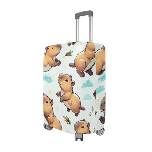 CHIFIGNO Cute Capybara Cover for Suitcase for Travel Large Luggage Cover with Concealed Zipper Suitable for 18-32 Inch S Fits 18-20 Inch3