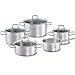 Produktbild Fissler Viseo / Edelstahl-Topfset, 5-teilig, Kochtopf-Set, Töpfe mit Glas-Deckel, Induktion, alle Herdarten (3 Kochtöpfe, 1 Bratentopf, 1 Stielkasserolle-deckellos)