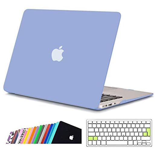iNeseon MacBook Air Funda de 13 Pulgadas (Modelo A1466 A1369), Protectora Rígida Carcasa con Cubierta de Teclado para MacBook Air 13 2010-2017 (Tamaño 32.5 x 22.7cm), Azul Serenidad