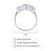 MORGAN & PAIGE .925 Sterling Silver Engagement Rings for Women - Promise Wedding Rings Prong-Set Stackable Three Stone Round Cut Cubic Zirconia, Wedding Bands for Women Size 8