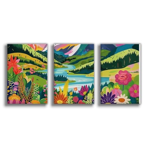 Toile paysage maximaliste UTGN déco murale salon contemporain 50x75