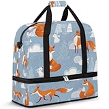 Gran apertura y gran capacidad: bolsa de gimnasio hecha de doble cremallera y gran apertura. La cremallera doble de metal suave se abre fácilmente para una fácil carga de lo que necesitas, más cómoda de usar que las bolsas tradicionales. 1 compartimento principal grande con cremallera con 2 pequeños bolsillos de tela y 1 bolsillo con cremallera en el interior, 1 pequeño bolsillo exterior frontal, 2 bolsillos laterales. Gran capacidad de múltiples bolsillos diseñados para almacenar limpieza en seco o todo lo que necesitas para el gimnasio y los viajes.