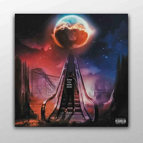 Canvas Poster Travis Scott Wish You were here on it Silk, Fabric Cloth, Great Gift Idea, Wall Decor, Poster, Modern Home Decor Art (30cm x 30cm)