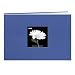 Pioneer 5 Inch by 7 Inch Postbound Fabric Frame Front Memory Book, Sky Blue
