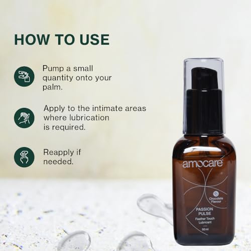 Amocare Long Lasting Lubricant Gel for Men & Women | Dermatologically Tested and pH balanced | Water-based, non-sticky, and no Nasties formula | Toy & Condom Compatible | Chocolate Flavour | 50 ml