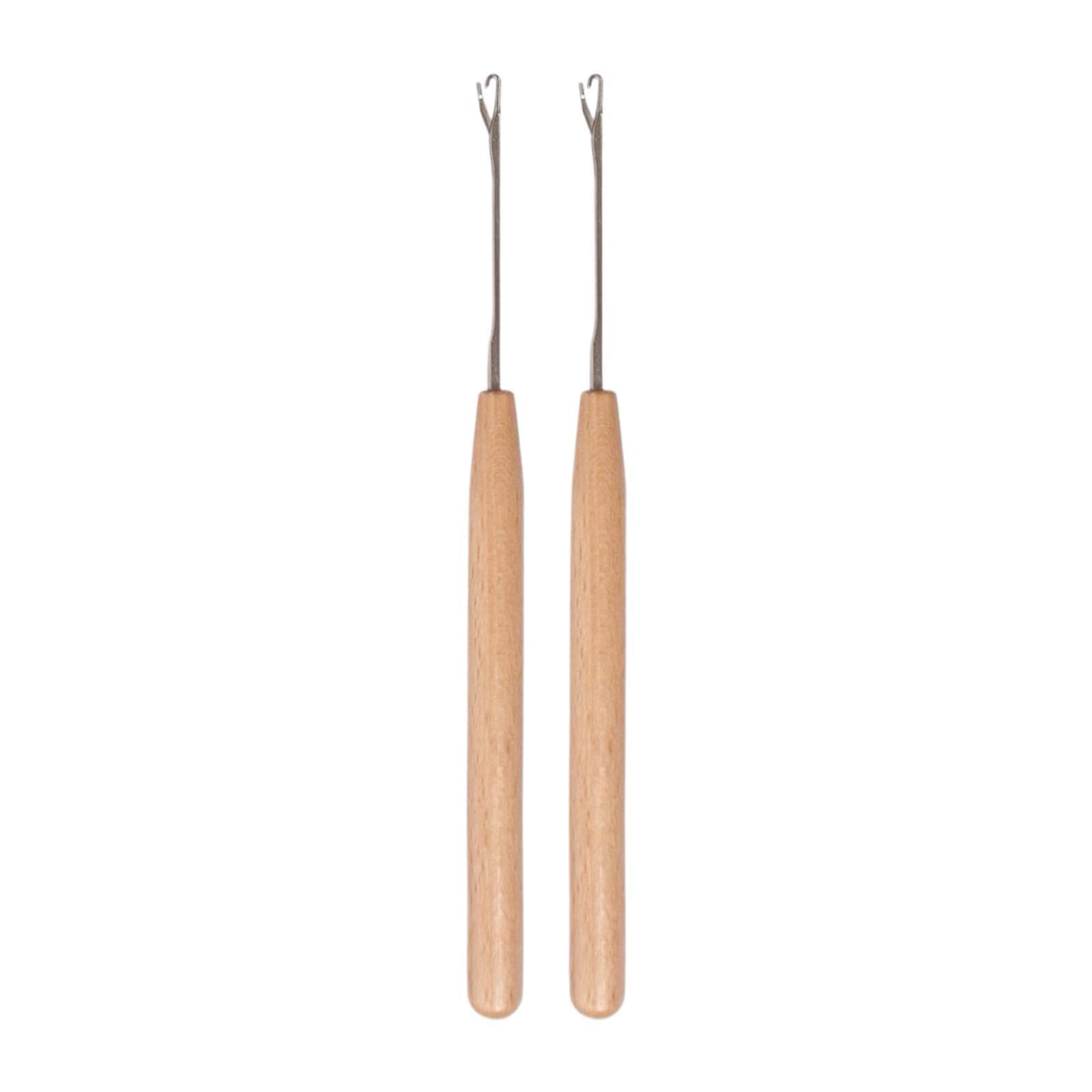 Enakshi® Wooden Bent Latch Hook Tools | 2 Pack | 13.5 cm Length for Carpet & Rug Making, Micro Braids, Yarn Crafts | Durable Wood & Steel | Antislip Strong Handles | Handcrafted Studio Portable-image-41