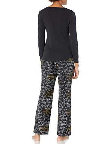 Amazon Essentials Disney | Marvel | Star Wars | Princess Flannel Pajama Sleep Sets, Star Wars Logo-Womens, Medium #TOP1