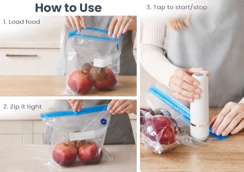 JoDeVi Compact Handheld Vacuum Sealer for Food with 30 Reusable Bags - image 4