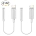 iPhone 7/7Plus Adapter Headphone Jack ,Rusila Lightning to 3.5 mm Headphone Jack Adapter for iPhone 7 / 7 Plus Accessories White [2Pack]