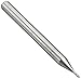 Melin Tool CCMG-B Carbide Micro Ball Nose End Mill, Uncoated (Bright) Finish, 30 Deg Helix, 4 Flutes, 1.5000" Overall Length, 0.0160" Cutting Diameter, 0.125" Shank Diameter