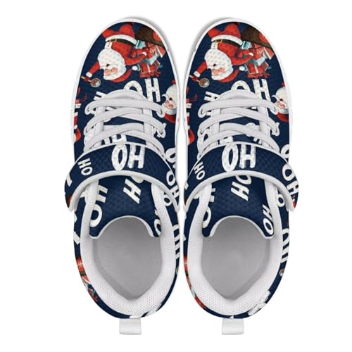 Christmas Shoes for Boys Girls Cozy Breathable Lightweight Anti-Slip Running Sneaker Strap School Athletic Tennis Sneakers for Children/Big Kids/Litter Boys Girls/Toddler2