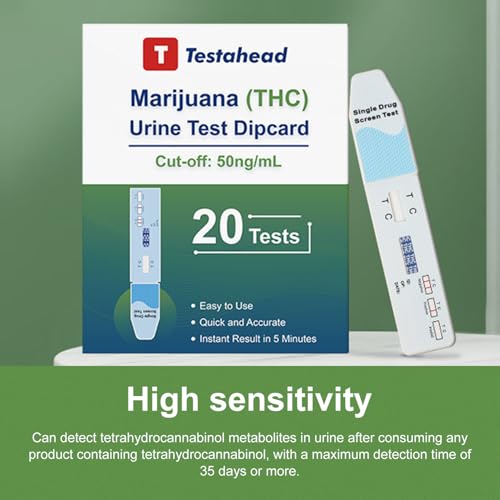 T Testahead 20 Pack 1 Panel Drug Test Kit,Urine Test Rapid Test At Home Drug Screening Test Kit,Thc Drug Test Kit Marijuana/Weed thumb #6