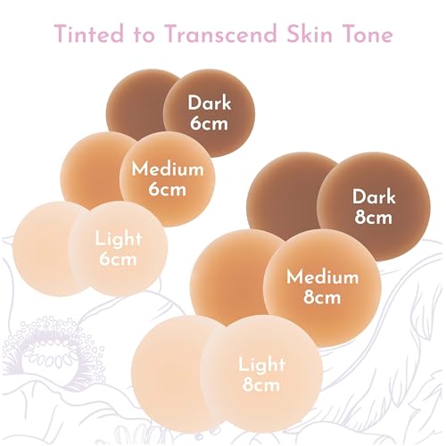 Image of Boob-eez Hypoallergenic Adhesive Nipple Covers (8 cm) Sweat Proof 100% Silicone, Non-Toxic, Reusable & Washable