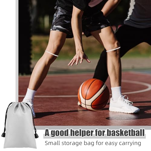 Image of Foilswirl Silicone Patella Knee Band for Basketball Patella Tendon Support Knee Pain Running Tendon Brace Support Strap(4,White,M)
