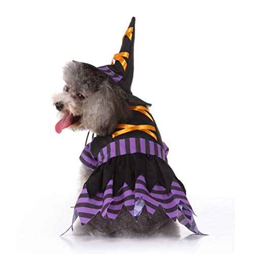 de animal de estimação engraçado de Halloween roupas de cosplay de bruxa criativa para perros pequeñ