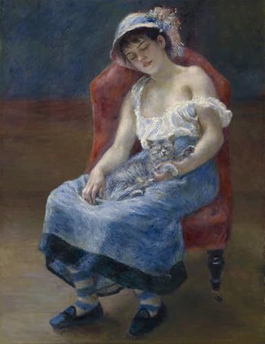 Impressions d'art mural fille endormie Renoir pour posters vintage de chambre