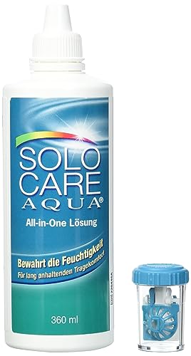 Solocare Aqua Pflegemittel Systempack (4 x 360ml) für weiche Kontaktlinsen | 360 ml (4er Pack) Solocare Aqua Pflegemittel Systempack (4 x 360ml) für weiche Kontaktlinsen | 360 ml (4er Pack)