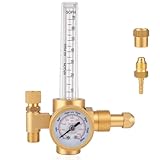 Jiimee Argon CO2 Regulator with CGA-580 Inlet, 0-4000 PSI Gas Pressure Regulator for TIG MIG Welding Machines, High Flow Precision for Argon Welding Gas