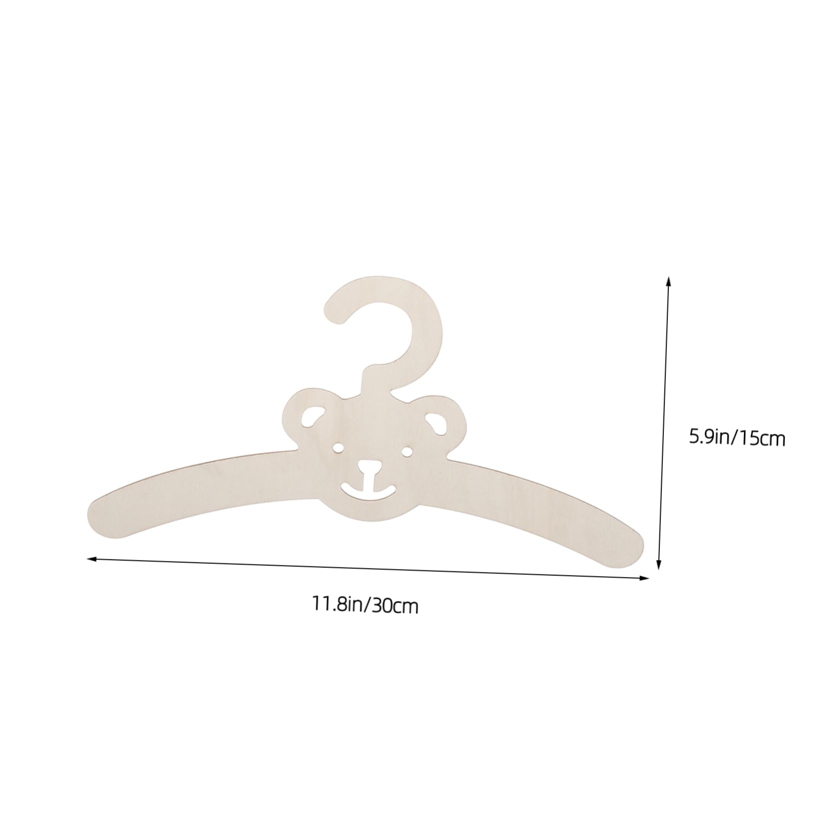 KOMBIUDA Hangers Set 5 Pcs Wooden Hangers for Baby Clothes Boys and Girls Coat Hanger and Non-Scratching