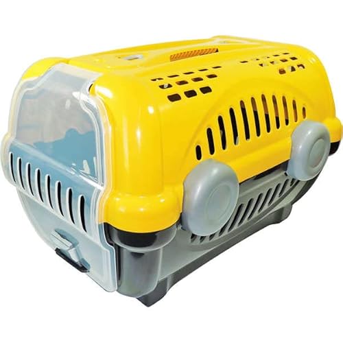 Furacão Pet Luxo Caixa de Transporte, Vermelho/Cinza, 1