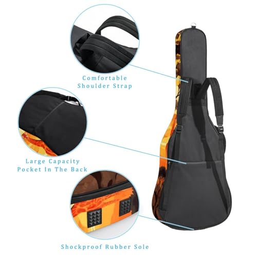 JRHEJTFZ Housse pour guitare acoustique de 1,9 cm d’épaisseur – Imperméable – Durable et élégant – Motif cheval de course, Multicolore., 42.9×16.9×4.7 in, Motif imprimé tendance - Les Beatles, Paul McCartney, John Lennon, RIngo Starr, George Harrison JRHEJTFZ Housse pour guitare acoustique de 1,9 cm d'épaisseur - Imperméable - Durable et élégant - Motif cheval de course, Multicolore., 42.9x16.9x4.7 in, Motif imprimé tendance – Image 4