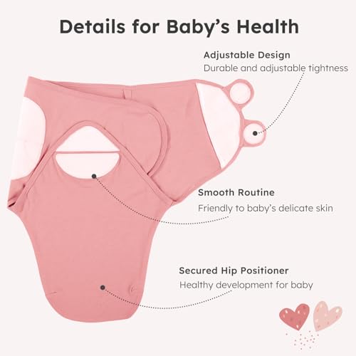 Yoofoss Baby Swaddles for Newborns 100% Organic Cotton, Adjustable Swaddle Sleep Sack 0-3 Months Newborn Swaddle Sack, Breathable Soft(Small)