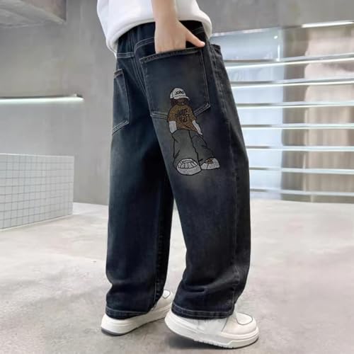 Pantalones vaqueros holgados de niño con bolsillos cargo 2