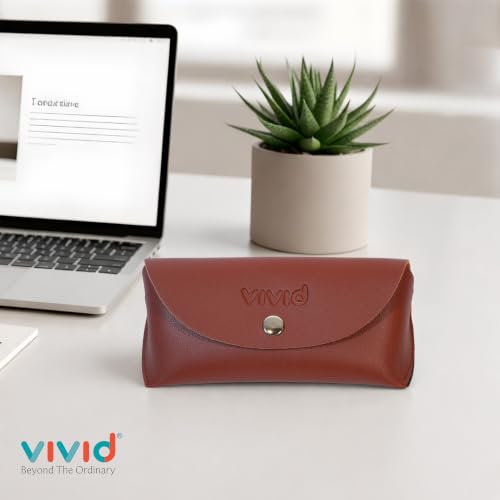 Image of VIVID Unisex Specs Snap Button Eyewear Dabbi Faux Leather Soft Case Cover